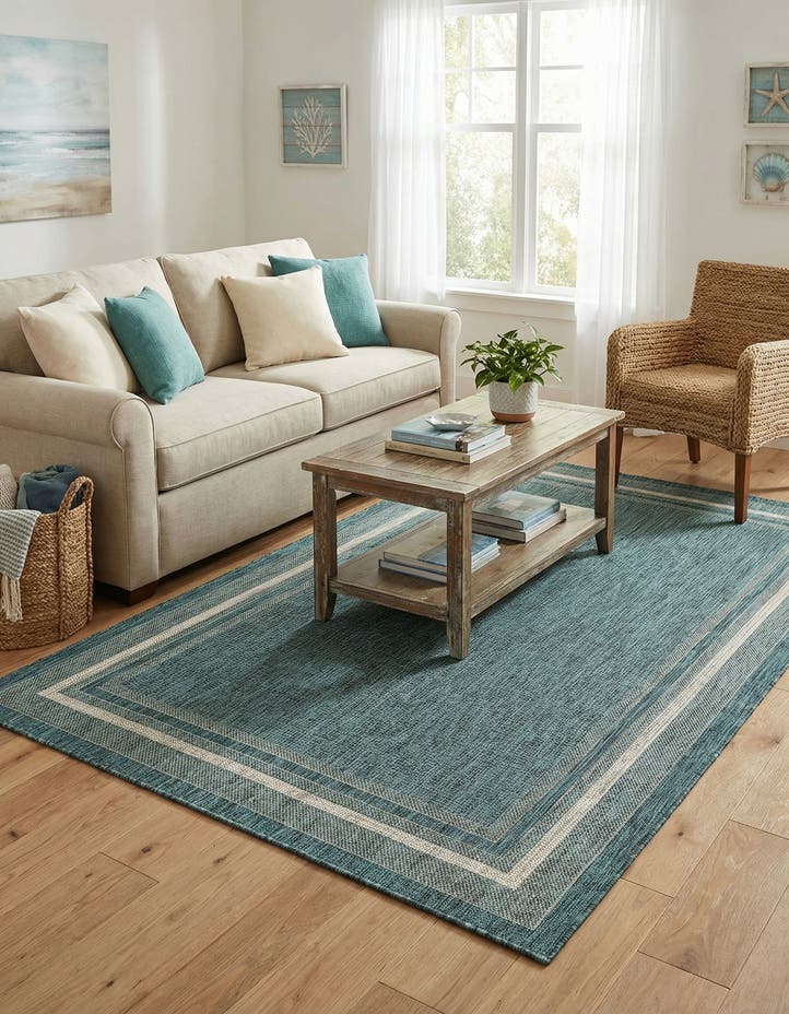 5' 3 x 8' Easy-Clean Border Indoor / Outdoor...