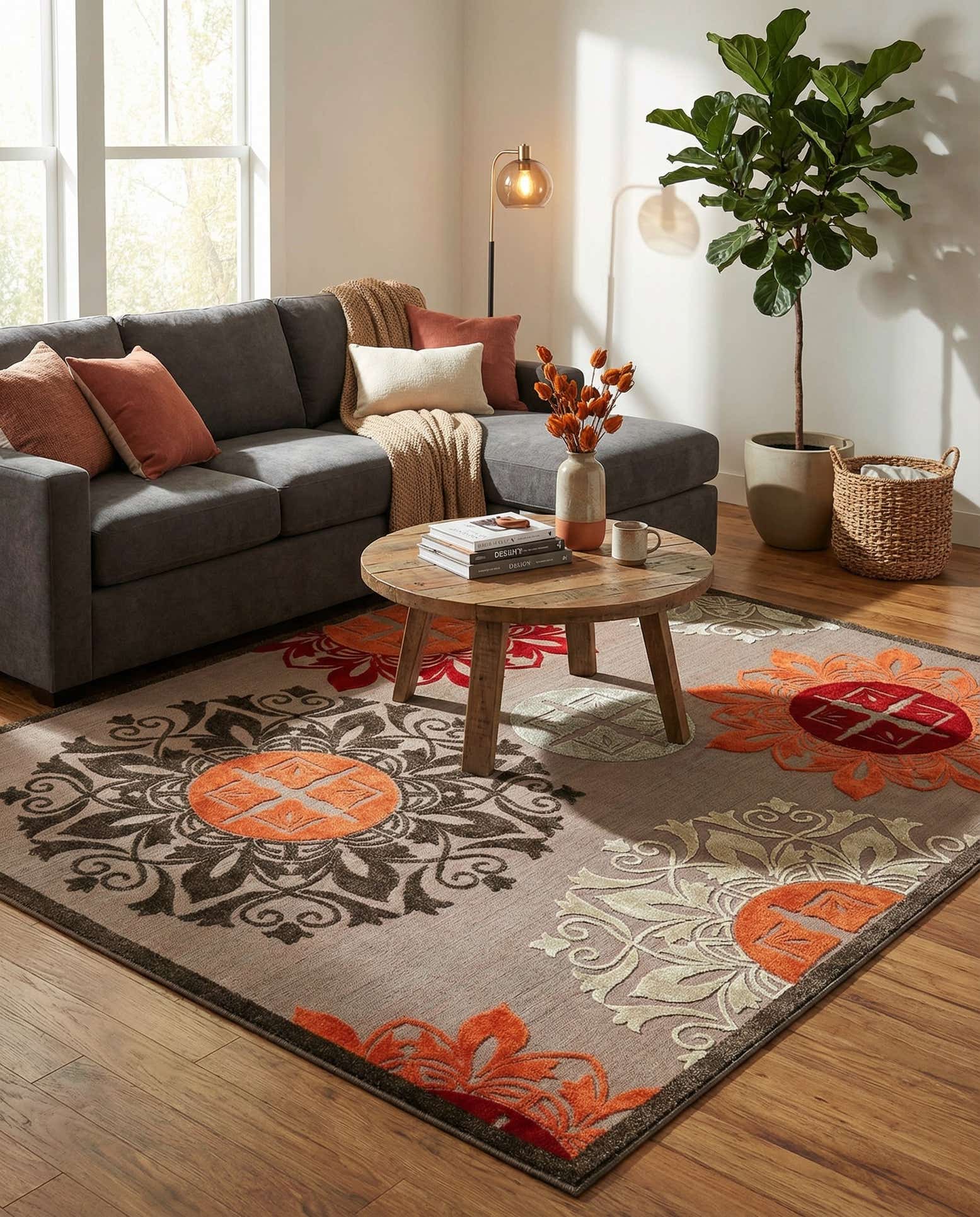 10' x 13' Easy-Clean Modern Indoor / Outdoor Rug