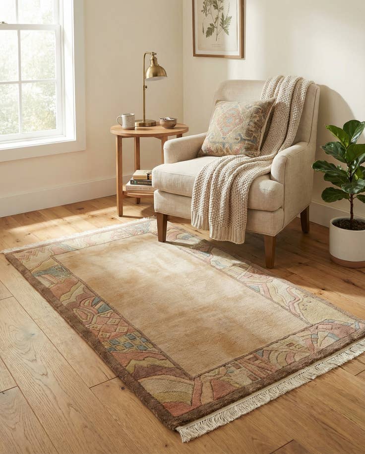 Detail image of 2' 4 x 4' 6 Hand Knotted Nepal Wool Rug