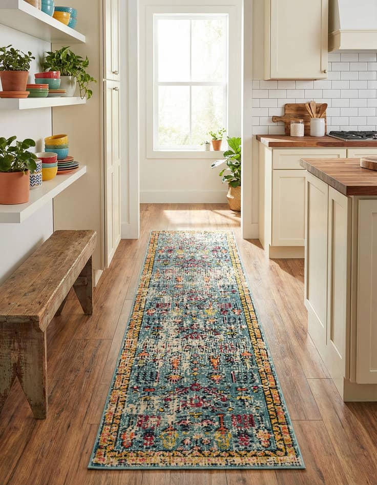 Detail image of 2' 7 x 10'  Washable Alta Runner Rug