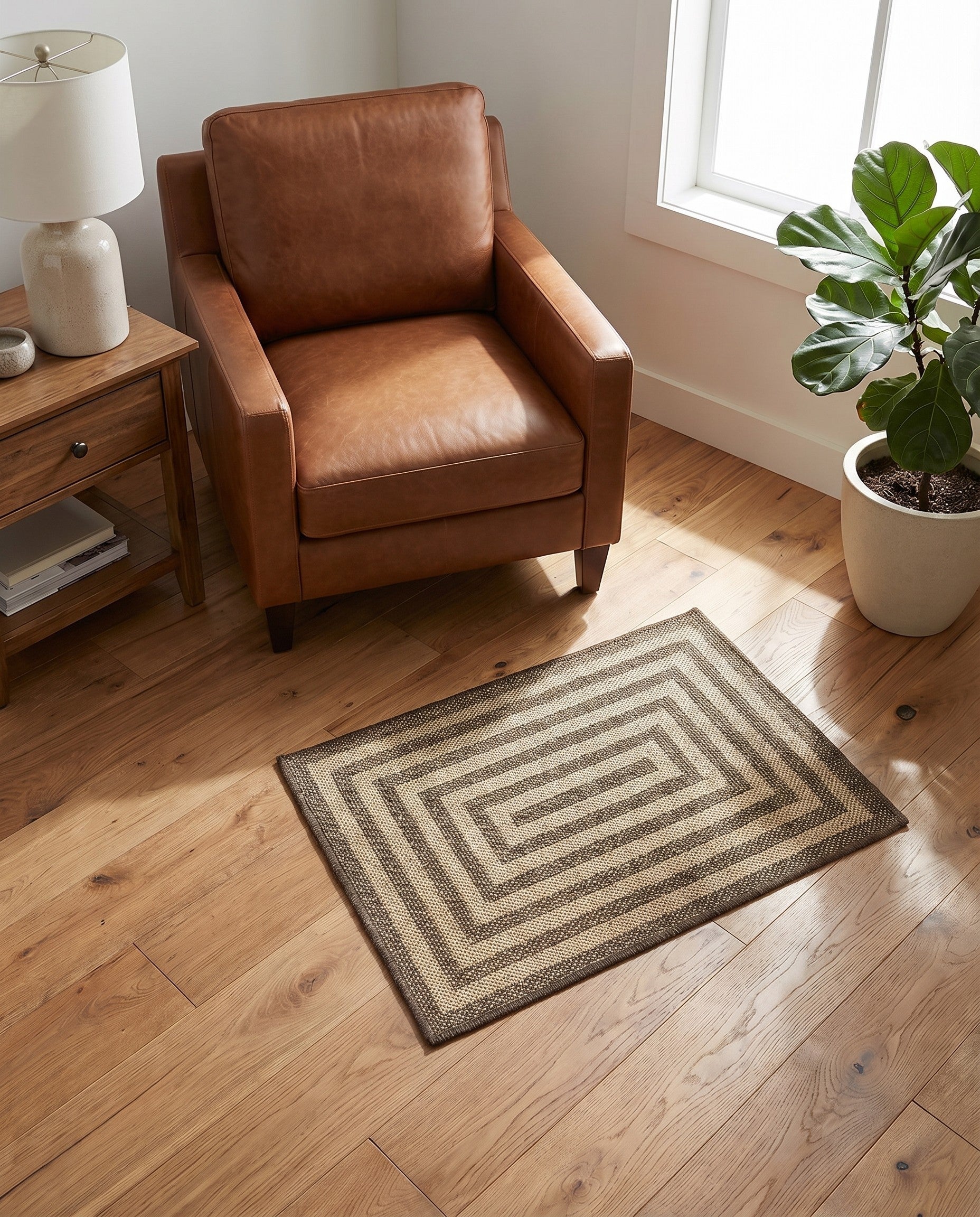 Natural and Brown Dunes Rug