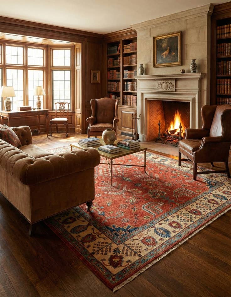 Detail image of 7' 3 x 9' 10 Serapi Wool Rug