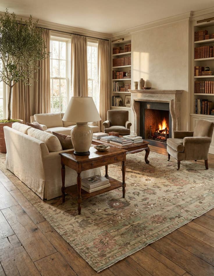 Detail image of 13' x 19' 4  Hand Knotted Oushak Rug