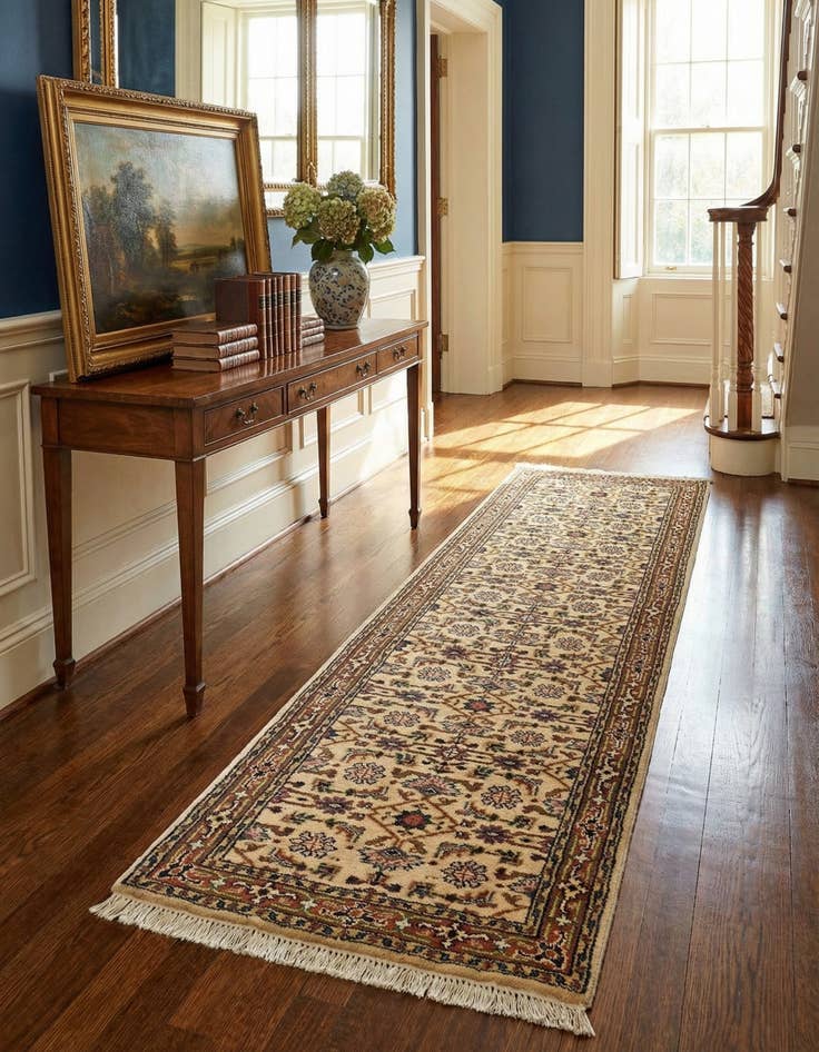 Detail image of 3' x 10' 10  Hand Knotted Farahan Wool Runner Rug