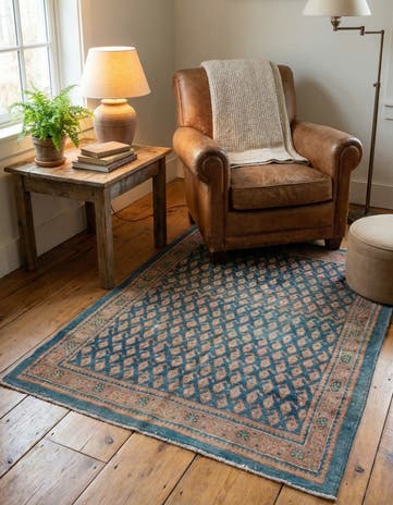 3' 8 x 4' 8 Hand Knotted Ultra Vintage Persian Wool Rug