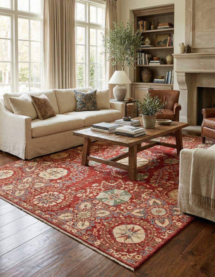 Detail image of 6' 5 x 8' 10  Hand Knotted Ariana Ziegler Oriental Rug