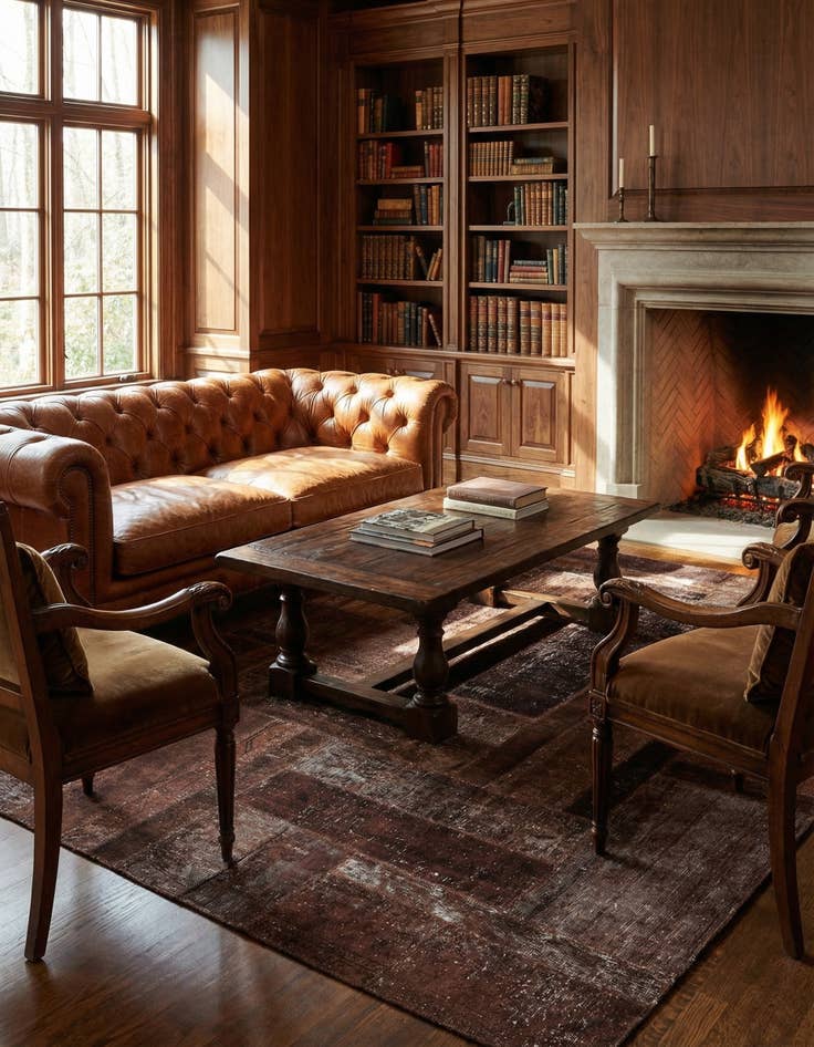 Detail image of 5' 8 x 8'  Hand Knotted Ultra Vintage Persian Wool Rug