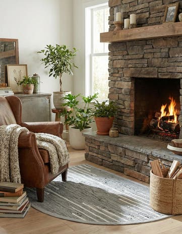 Light Gray Hand Woven Chindi Cotton Hearth Rug