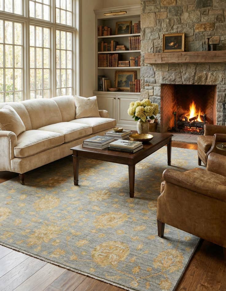 Detail image of 8' 1 x 9' 11 Ziegler Wool Rug