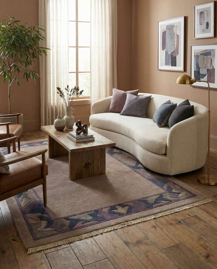 4' 3 x 6' 2 Hand Knotted Tibet Wool Rug