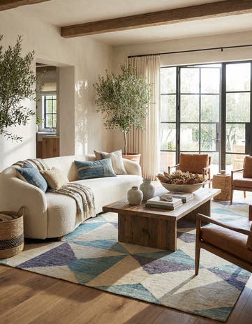 7' 9 x 10' 4 Hand Knotted Moroccan Wool Rug