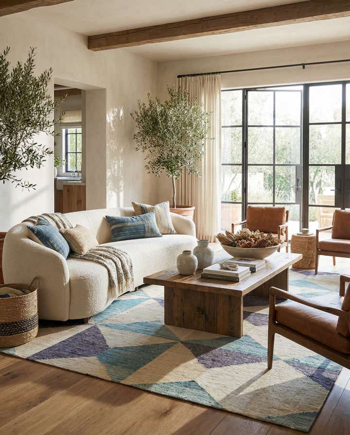 7' 9 x 10' 4 Hand Knotted Moroccan Wool Rug