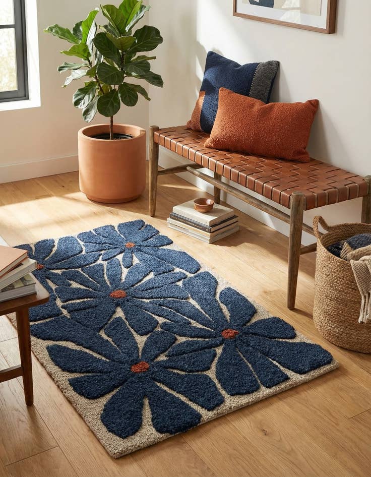 Detail image of 2' x 3' 1 Handtufted Wool Rug