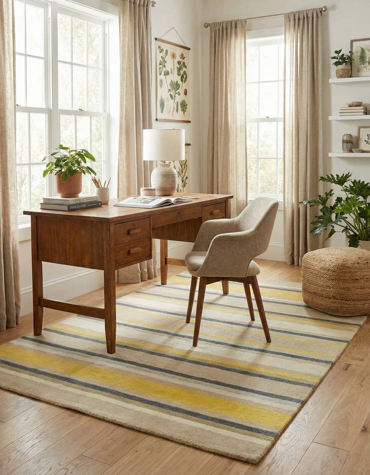 Detail image of 4' x 5' 7 Luna Wool Rug