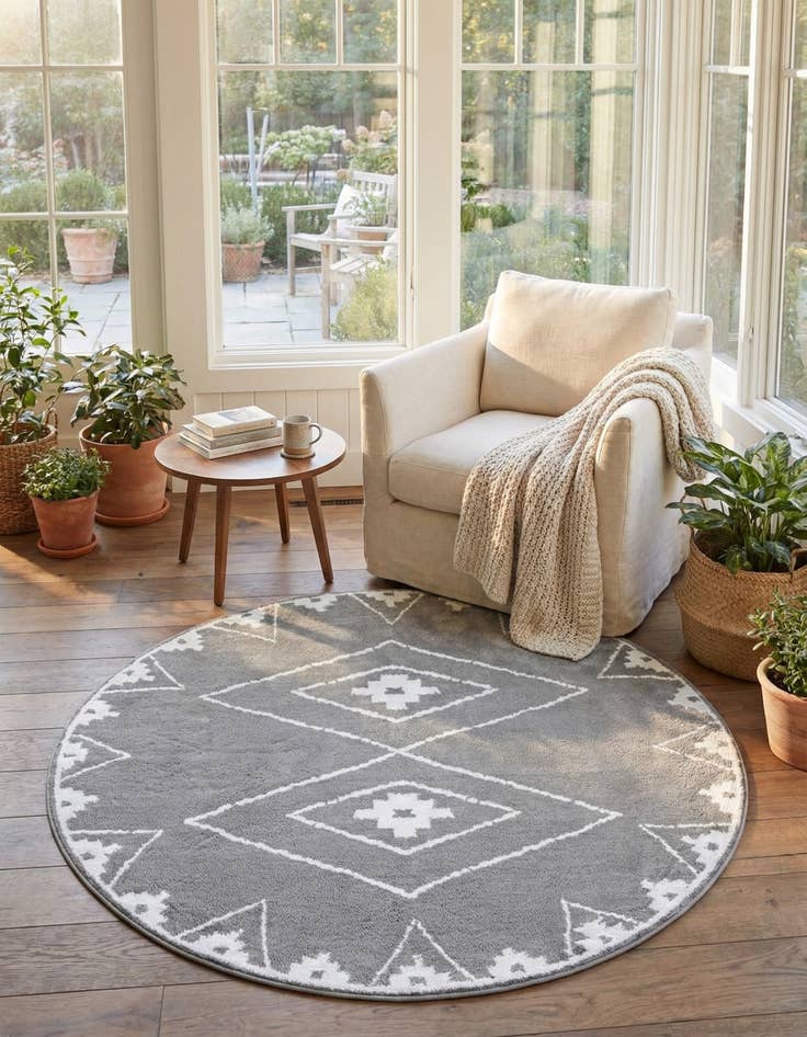 Detail image of 7' 10 x 7' 10 Oslo Round Rug