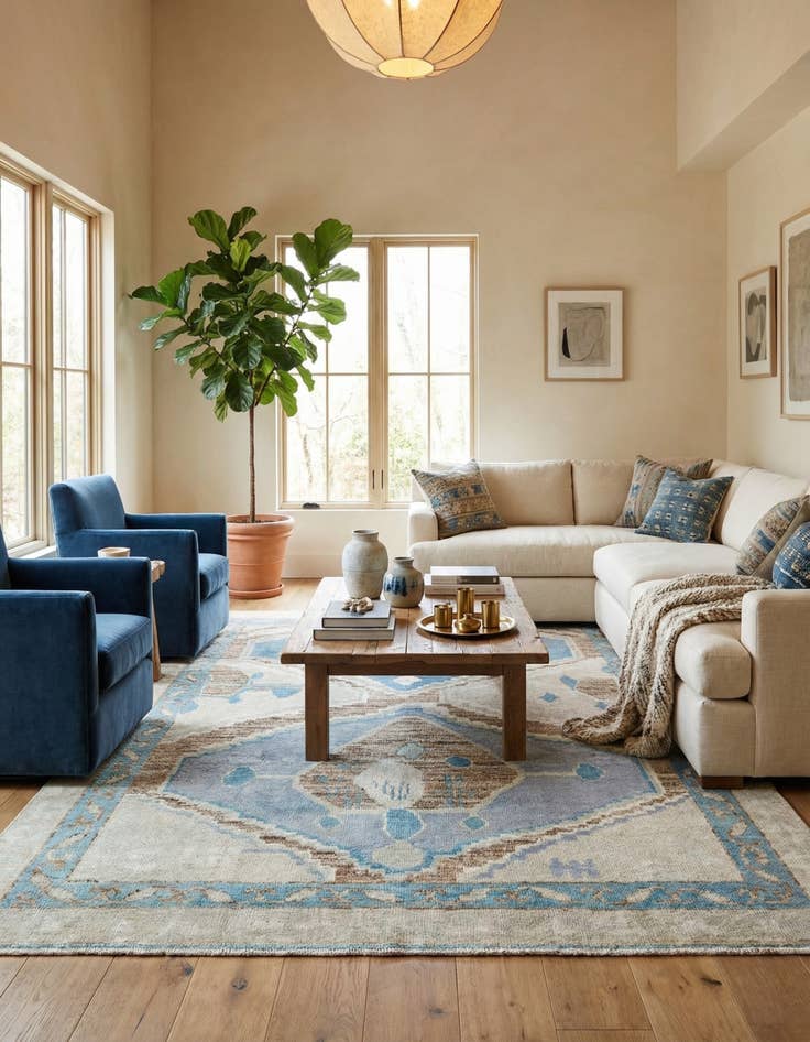 Detail image of 8' 5 x 12' 4  Hand Knotted Moroccan Wool Rug