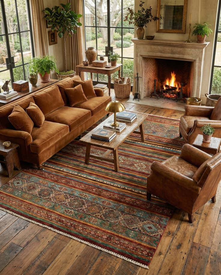 Detail image of 6' 7 x 9' 8 Ariana Ziegler Wool Rug