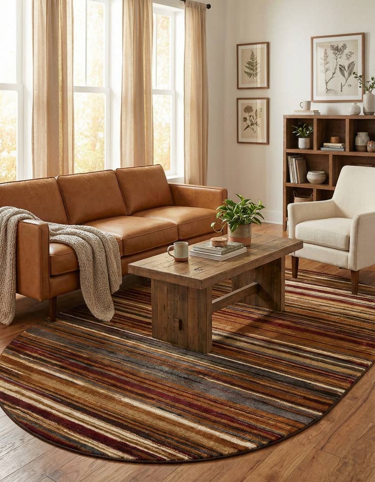 Detail image of 6' 1 x 9' Coffee Shop Oval Rug