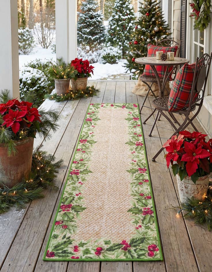 Detail image of 2' x 8' Easy-Clean Jill Zarin Caribbean Indoor / Outdoor Runner Rug