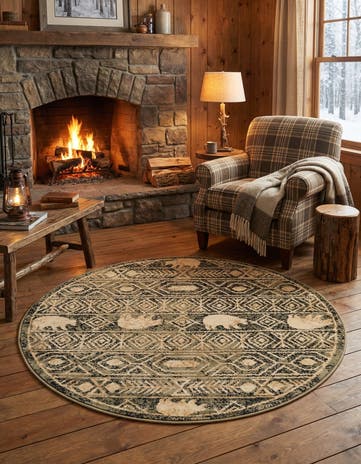 4' x 4' Pioneer Round Rug