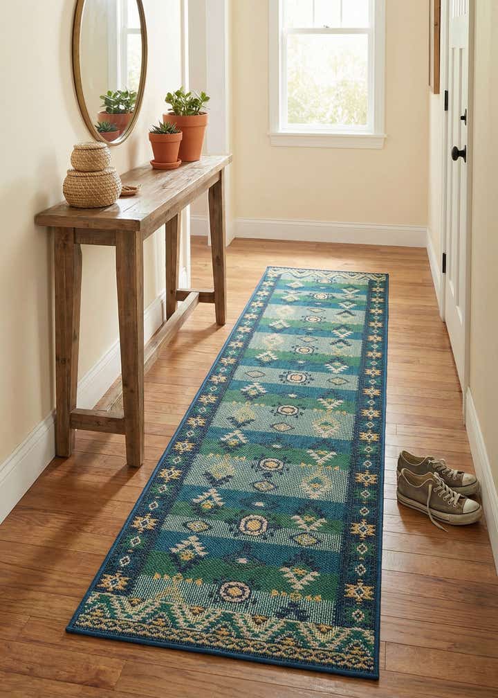 2' 7 x 12' Easy-Clean Baja Indoor / Outdoor Runner Rug