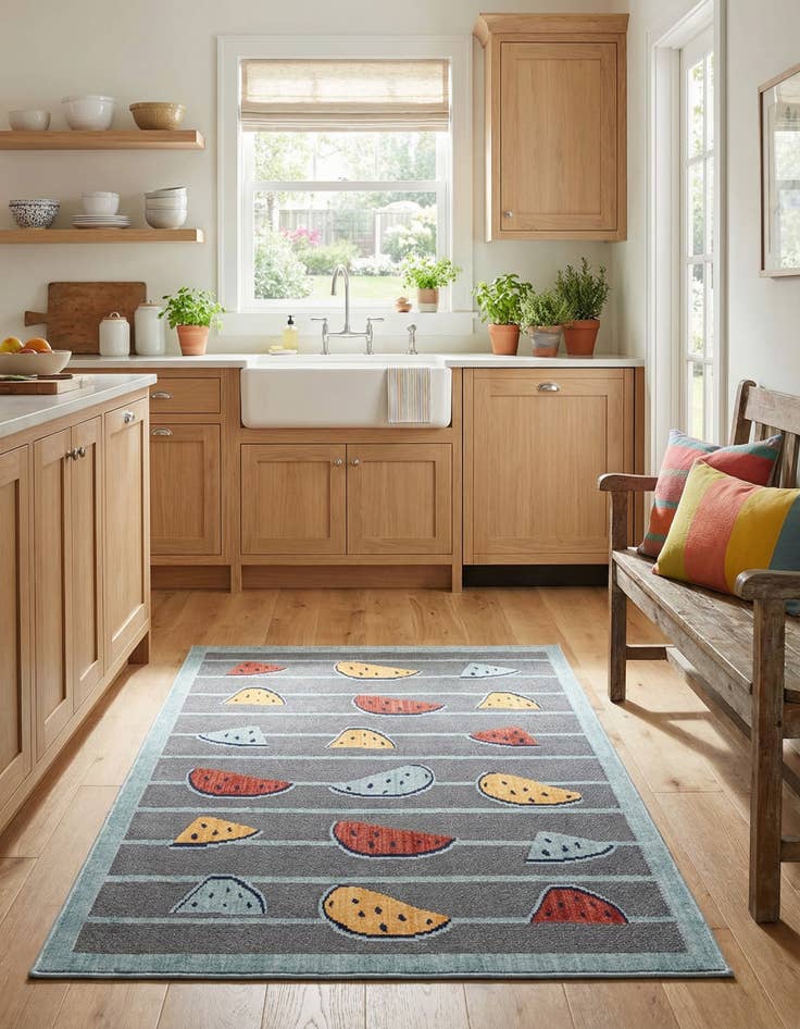 Detail image of 5' x 7' 7  Washable  Indoor / Outdoor Rug