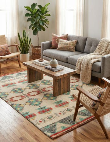 5' 7 x 8' 5 Hand Knotted Darya Wool Rug