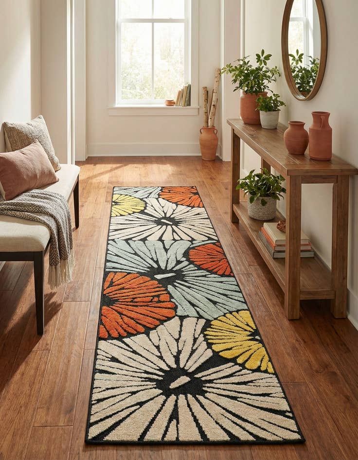 Detail image of 2' 7 x 10'  Washable Casablanca Indoor / Outdoor Runner Rug