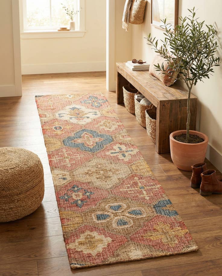 Detail image of 2' x 8' Hand Woven Kala Handwoven Jute Runner Rug