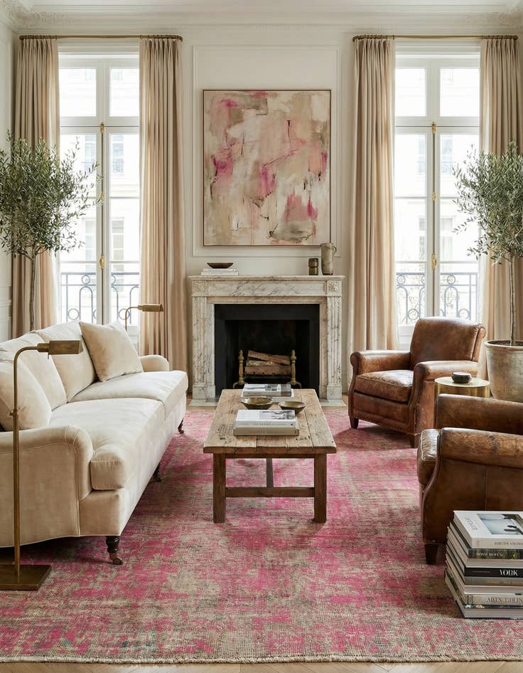 Detail image of 6' 4 x 9' 1  Hand Knotted Ultra Vintage Persian Wool Rug