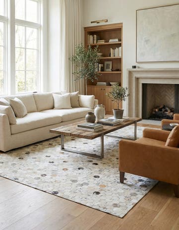 5' x 7' 11 Cowhide Stocks Rug
