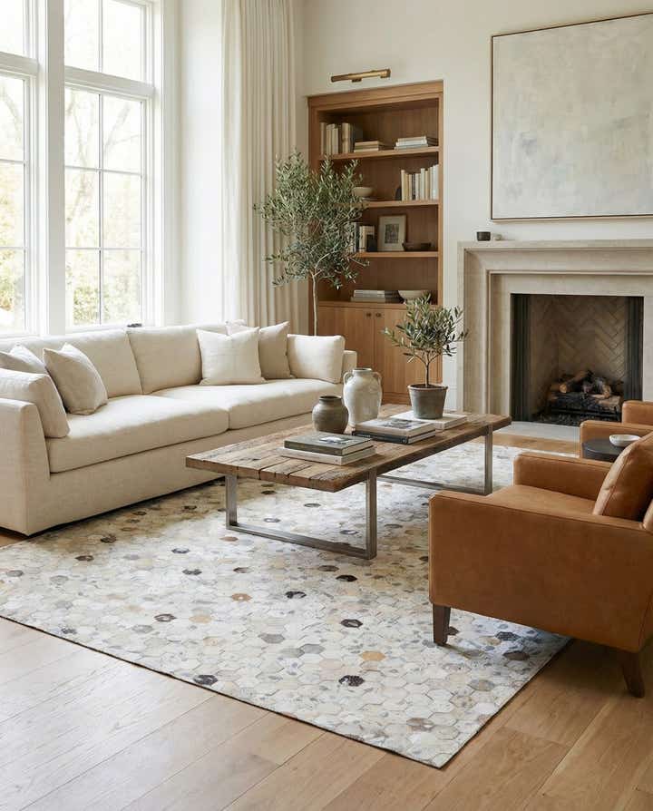 5' x 7' 11 Cowhide Stocks Rug