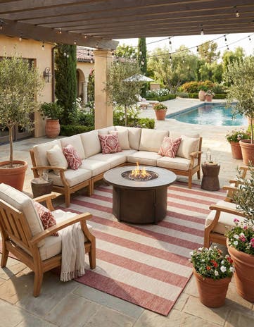10' x 13' Easy-Clean Ribbon Indoor / Outdoor Rug