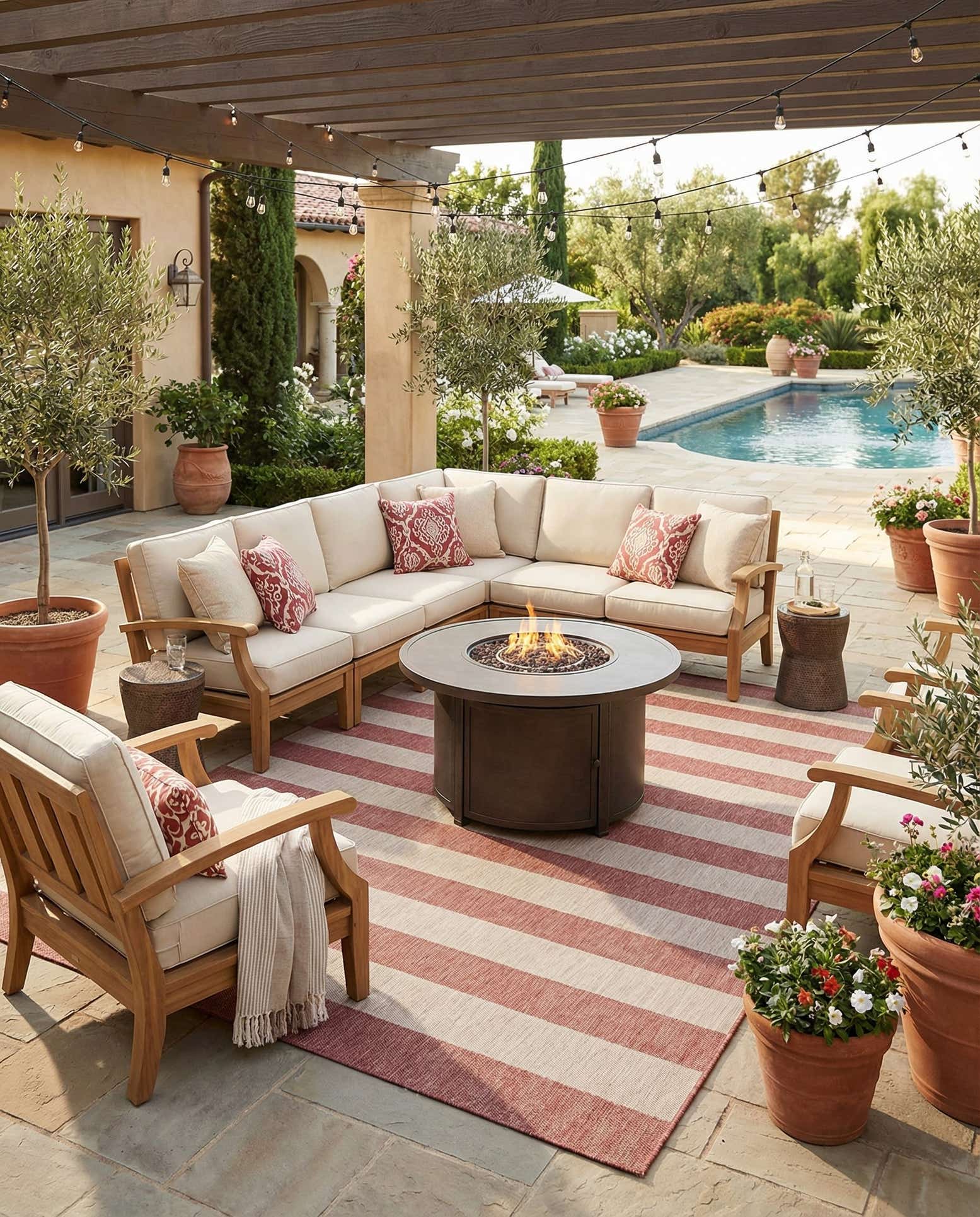 10' x 13' Easy-Clean Ribbon Indoor / Outdoor Rug