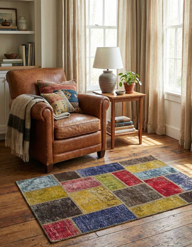 Detail image of 2' 10 x 4' 3  Hand Knotted Ultra Vintage Persian Wool Rug