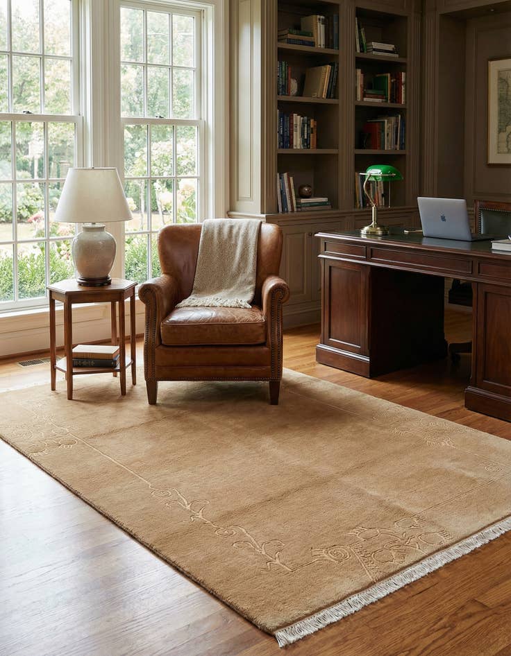 Detail image of  4' x 6' 1  Hand Knotted Tibet Wool Rug