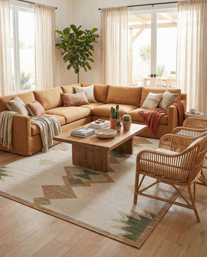 9' x 12' Easy-Clean Baja Indoor / Outdoor Rug