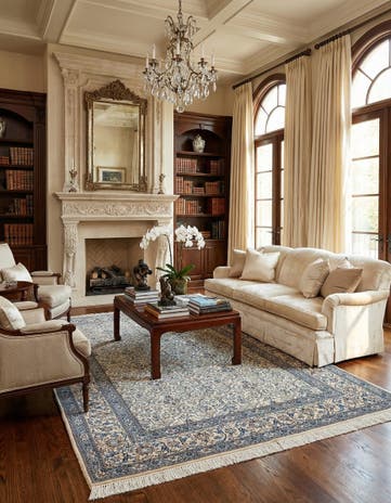 5' 5 x 8' Hand Knotted Nain Rug