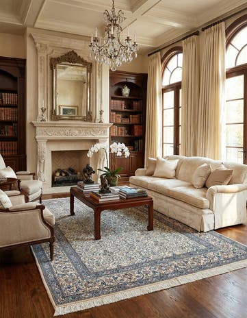 5' 5 x 8' Hand Knotted Nain Rug
