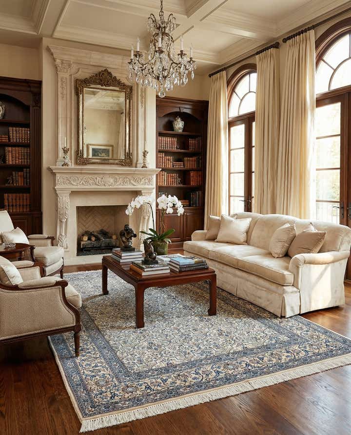 5' 5 x 8' Hand Knotted Nain Rug