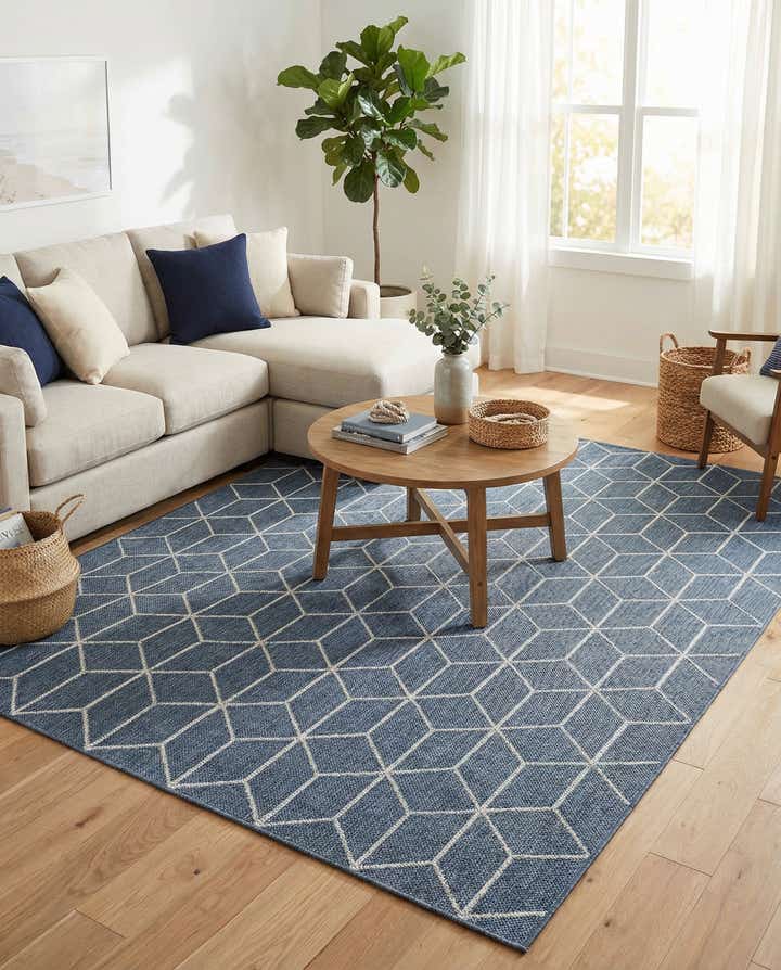 7' 10 x 10' Easy-Clean Lattice Indoor / Outdoor Rug