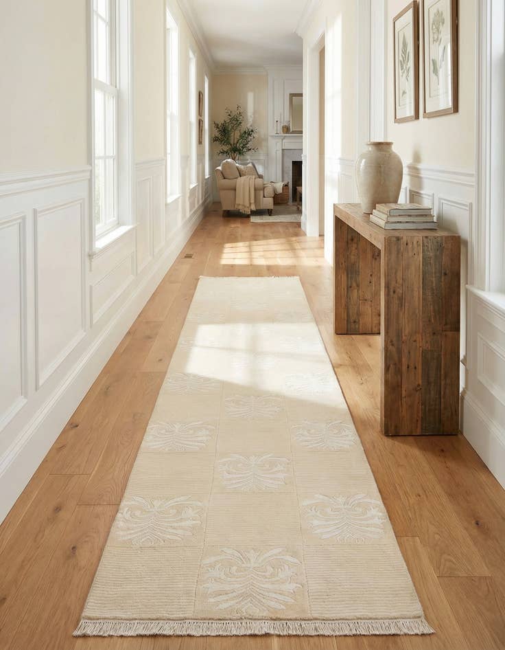 Detail image of 2' 7 x 13'  Hand Knotted Darya Wool Runner Rug