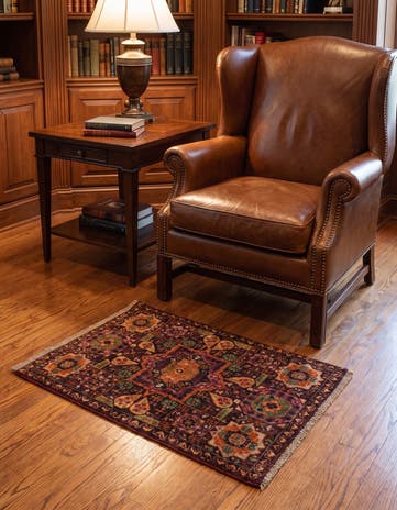 2' x 2' 11 Hand Knotted Mamluk Ziegler Rug