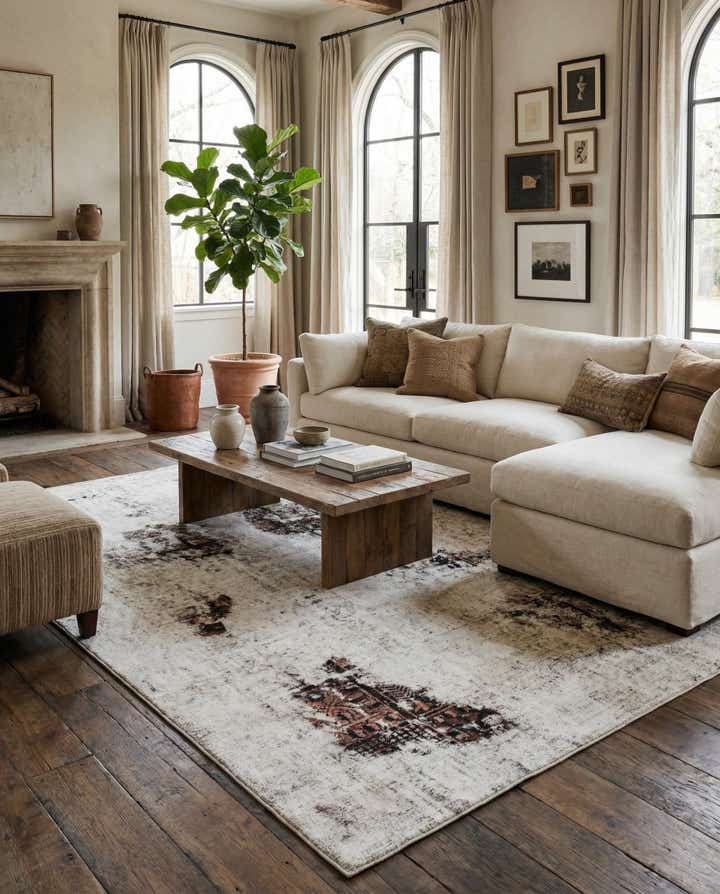 6' 8 x 9' 2 Hand Knotted Ultra Vintage Persian Wool Rug