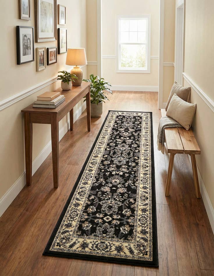 Detail image of 2' 7 x 10' Kashan Design Runner Rug