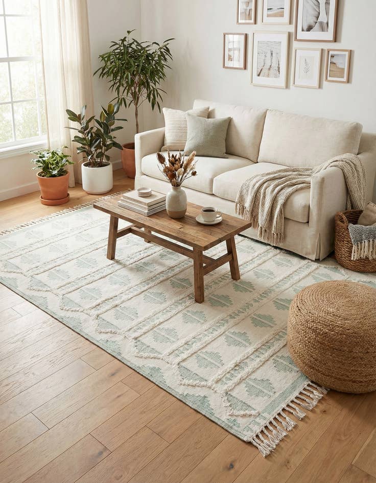 Detail image of 10' x 14' 1  Hand Woven Arizona Wool Rug