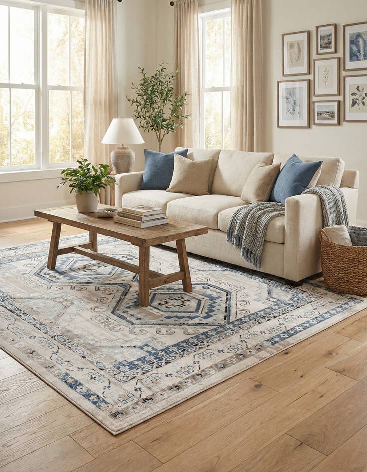 Detail image of 7' 10 x 7' 10 Charlotte Square Rug