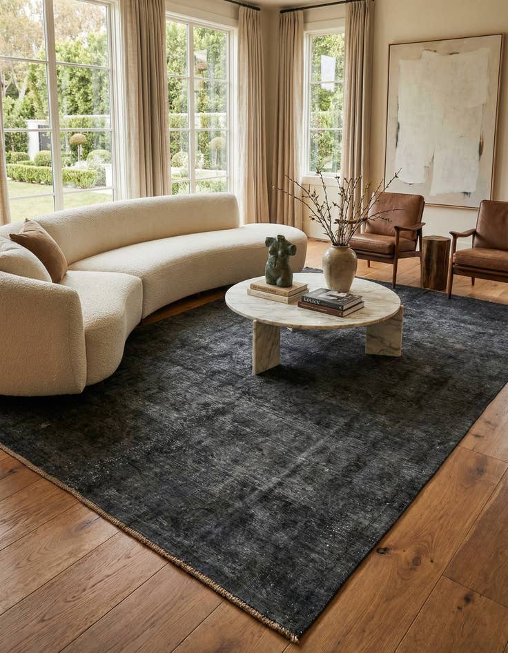 Detail image of 6' 5 x 10' Hand Knotted Ultra Vintage Persian Wool Rug