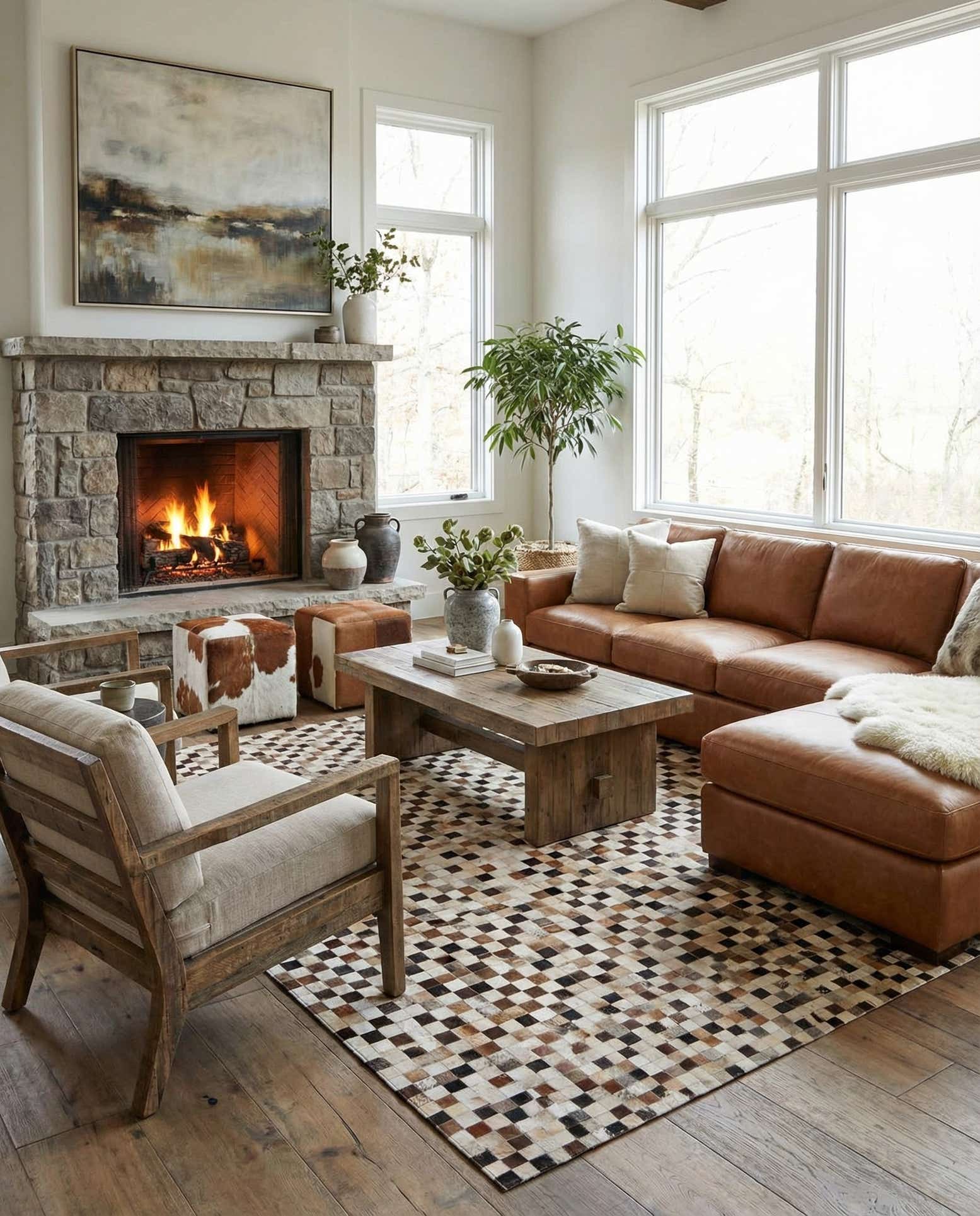 8' x 9' 11 Cowhide - Patchwork Rug