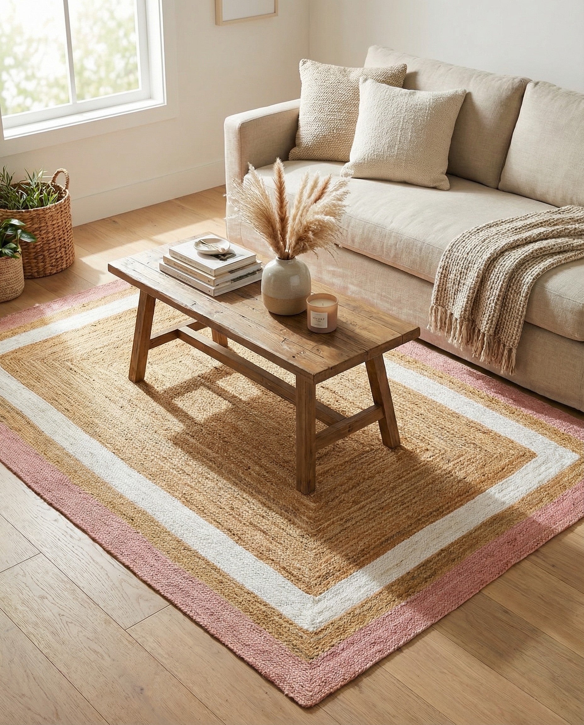  6' 1 x 9'  Hand Braided Jute Rug